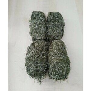 Fashion Plus Mill End eyelash yarn. 16 oz. Acrylic. 4 skeins Olive Green